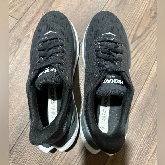 Hoka One One Mach 4 Running Shoes Men 8.5 Black White PROFLY - Picture 3 of 8